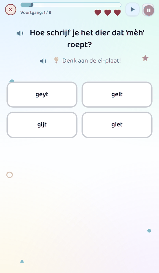 Schermafbeelding uit de les Op de boerderij!